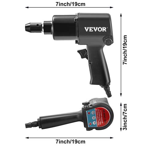 Vevor 1 2 Drive Air Impact Wrench 487ft Lbs Twin Hammer Pneumatic 5