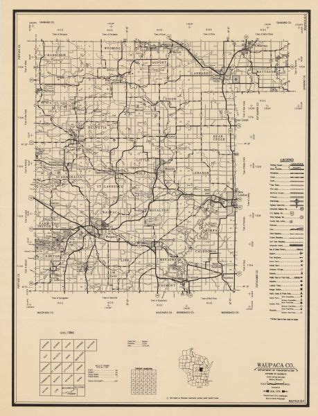 Waupaca County Map Or Atlas Wisconsin Historical Society