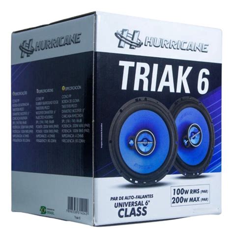 Par De Alto Falantes Polegadas Hurricane Triak W Rms Mercadolivre