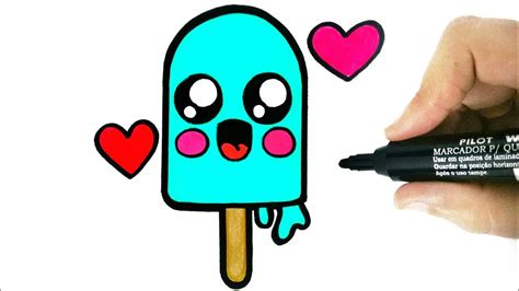 Drawing Ice Cream Easy Step By Step Como Desenhar Sorvete Facil Passo