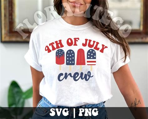 4th Of July Crew Svg Red White Blue Crew Svg 4th Of July Shirt SVG