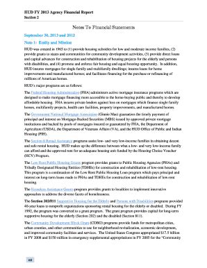 Fillable Online Portal Hud Notes To Financial Statements Hud Fax