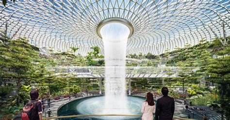 Singapore's jaw-dropping new airport has the world's largest indoor waterfall | Inhabitat ...