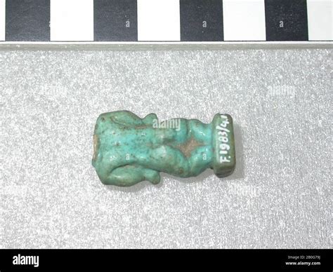 Pataeke Standing Amulet God Faience 3 2 X 1 8 Cm Greco Roman