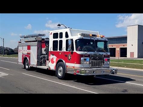 Oshawa Fire Spare Pumper 25 Responding YouTube