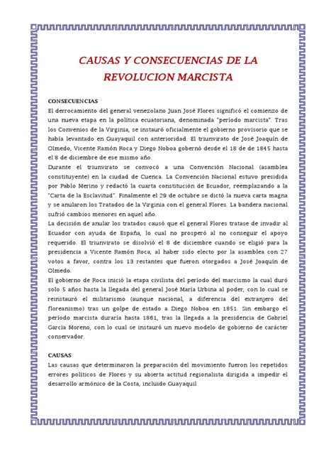 Causas Y Consecuencias De La Revolucion Marcista Pdf