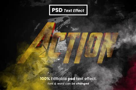 Action Effet De Texte Modifiable D Psd Premium