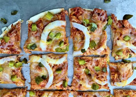 Barbecued Chicken Flatbread Bites Juggling With Julia