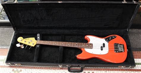 Fender Japanese Mustang Bass With Original Hard Case Rare Reverb