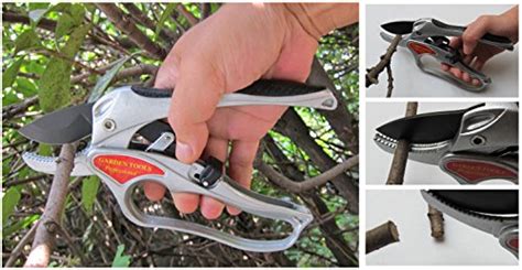 FITOOL Ratchet Hand Pruner 8 Inch Aluminium Anvil Pruning Shears