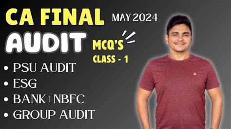 CA Final Audit ICAI MCQs Class 1 Live May 24 Abhishek