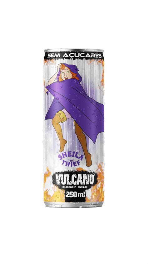 Vulcano Energy Drink Lan A Embalagens Tem Ticas De Caverna Do Drag O