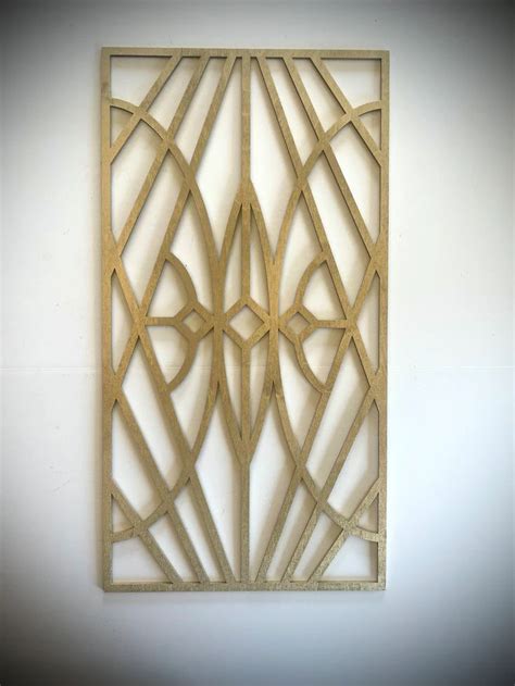 Boho Modern Frank Lloyd Wright-inspired Art Deco Geometry Wood Wall Art ...