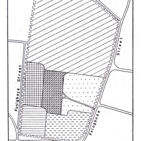 Map of Ijebu-Ode, showing the inner wall, its gates, and the ijebu-Ode ...