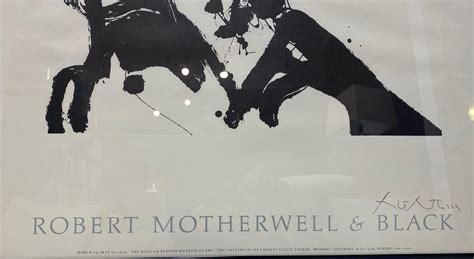 Robert Motherwell Hand Signed Exhibition And Black Lithograph Poster