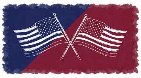 red  blue states   america stands