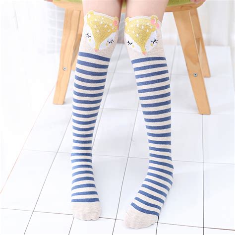 Cartoon Cute Kids Socks Cat Rabbit Animal Baby Socks Knee High Long Leg ...