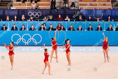 Bulgaria Team Group Bul Rhythmic Gymnastics Editorial Stock Photo