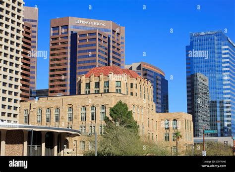 Old City Hall In Cesar Chavez Plaza Phoenix Arizona Usa Stock Photo