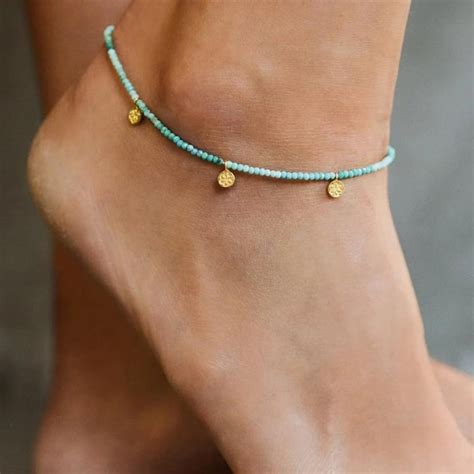 Bead Ankle Bracelet Etsy