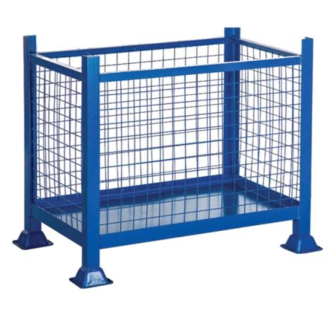 Stackable Pallets Box Pallets With 4 Mesh Sides Plastor