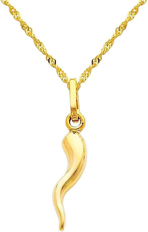 Gold Italian Horn Necklace Atelier Yuwa Ciao Jp