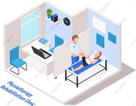 Rehabilitation Isometric Vector Design Images Rehabilitation Clinic