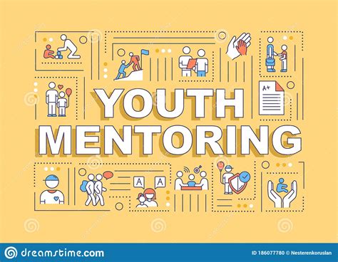 Youth Mentoring Word Concepts Banner Stock Vector Illustration Of