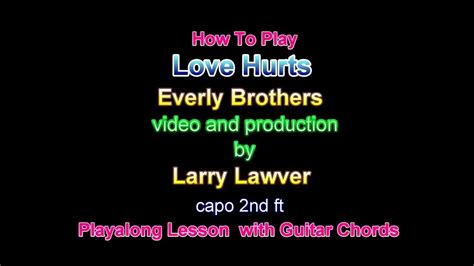 Love Hurts Everly Brothers Youtube