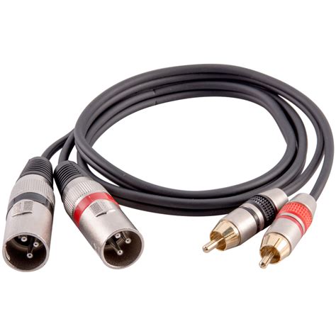 Foot Dual Xlr Male To Dual Rca Male Patch Cable Xlrm To Rca