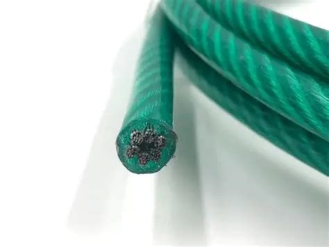 pvc coated wire rope vinyl coated steel cable factory  size