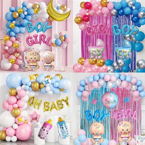 Set Juego De Globos De Revelación De Género De Bebé Decoraciones De