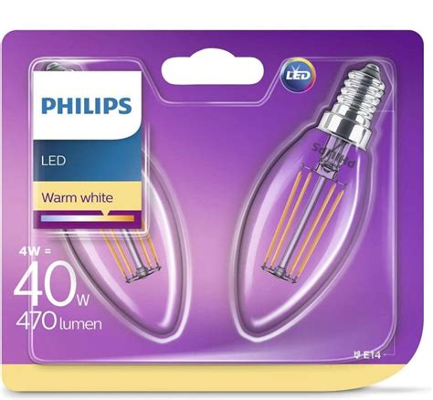 Philips Classic LED Kerze E14 4W 827 2er Pack Preisvergleich