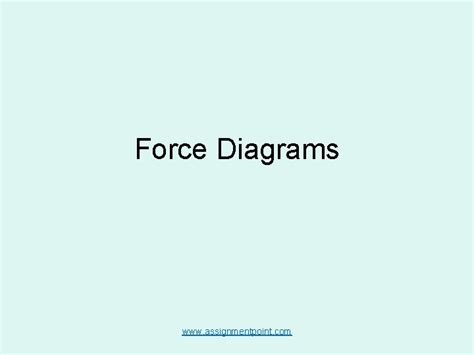 Force Diagrams www assignmentpoint com Forces We know