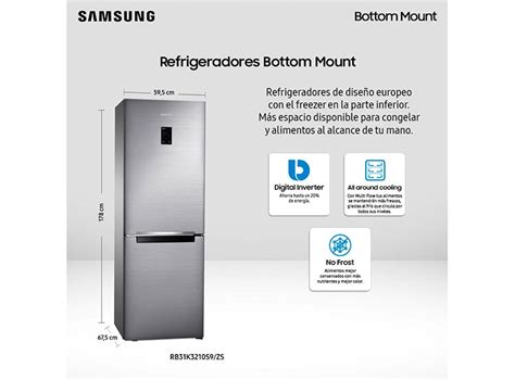 Ripley Refrigerador Samsung Bottom Mount Freezer No Frost L All