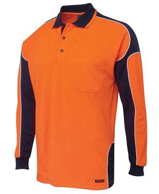 Long Sleeve Hi Vis Polo Shirts are crafted from durable 100% polyester