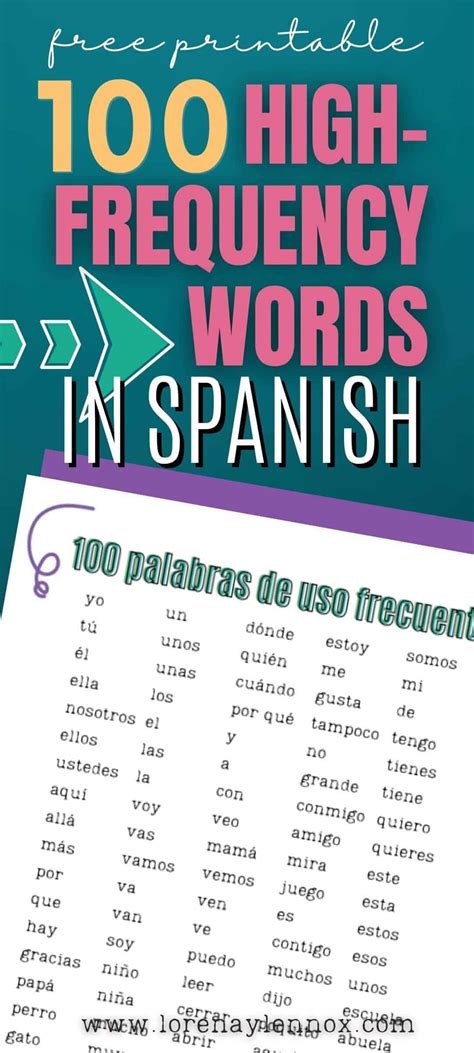 High Frequency Words In Spanish Bilingual Beginnings