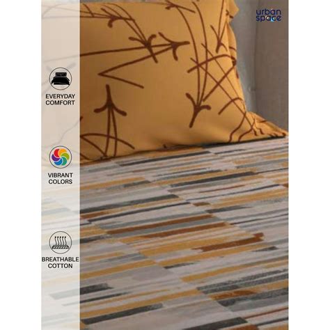 Urban Space Divine Collection Tc Cotton Double Bedsheet With