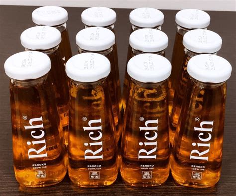 Сок Rich (Рич) Яблоко 0.2 л стекло упаковка 12 штук - купить с ...