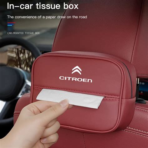 Car Leather Tissue Box Storage Bag Auto Interior Accessories For