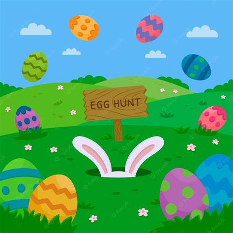 Free Easter Egg Hunt Border Clip Art