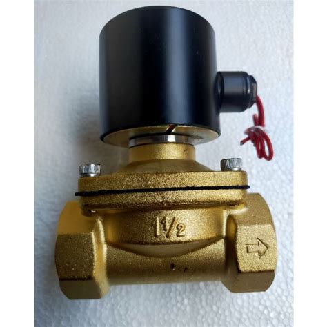 Jual Solenoid Valve 1 1 2 AC 220 Volt Brass Kuningan Shopee Indonesia