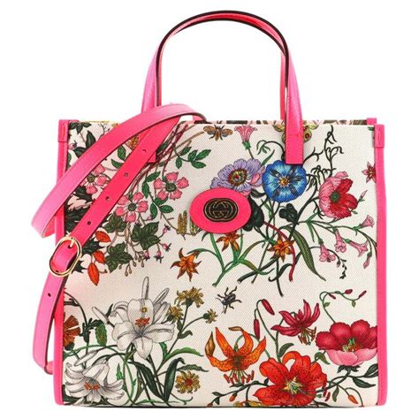 Gucci Xl Gg Floral Print Tote At 1stdibs