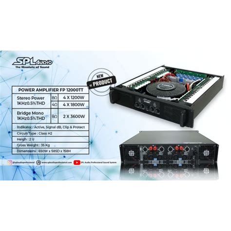 Jual Spl Audio Power Amplifier Fp Tt X Watt Original Zian Audio