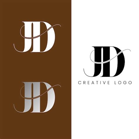 Dise O De Logotipo De Letra Inicial Jd Vector Premium