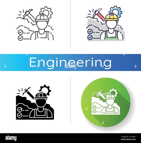 mining engineer icon stock vector image art alamy