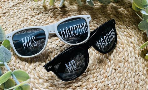 Custom Bride And Groom Sunglasses Bridal Bachelorette Etsy Uk