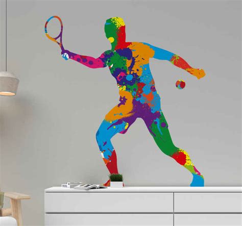 Sticker Muraux Sport Joueur De Tennis Tenstickers