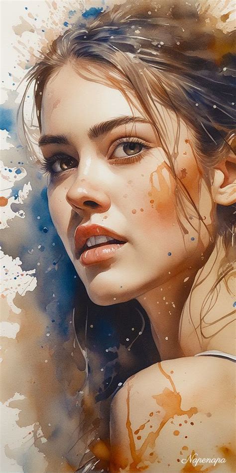 Pin by talina on رسم Watercolor portrait tutorial Fine art