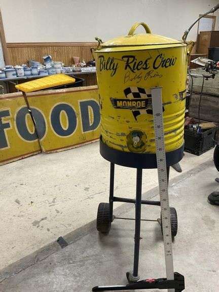 Billy Ries Pit Crew Water Can Signed Legacy Auction Company